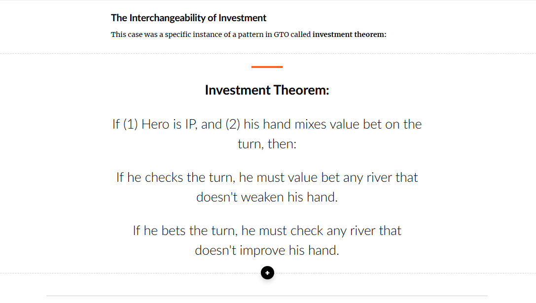 Investment Theorem explanation